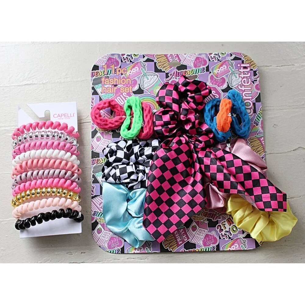 NEW - 30 Pcs Bundle - Scrunchies, Headbands, Eye Mask, Mask Gift Set - GOOD DEAL